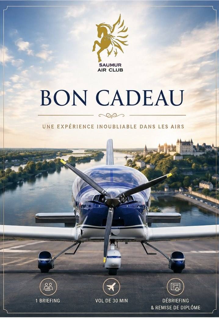 Bon cadeau Saumur Air Club — une expérience inoubliable dans les airs
